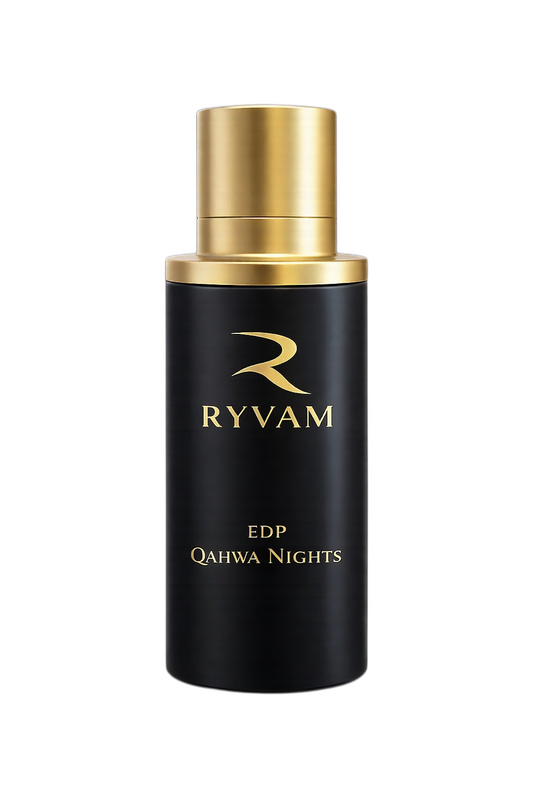 Qahwa Nights - A dark, gourmand indulgence inspired by midnight coffee rituals.