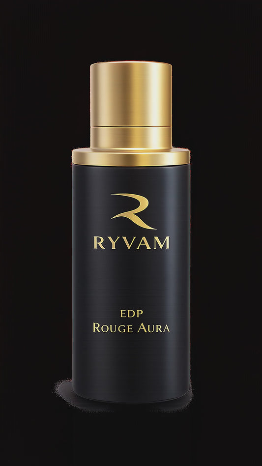 Rouge Aura - A magnetic amber fragrance that turns presence into power.